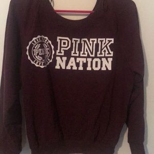 PINK scoop neck sweatshirt